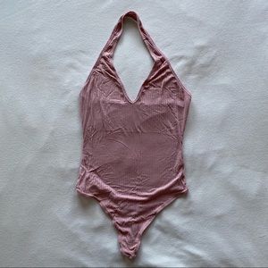 Urban Outfitters pink ribbed bodysuit